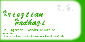 krisztian hadhazi business card